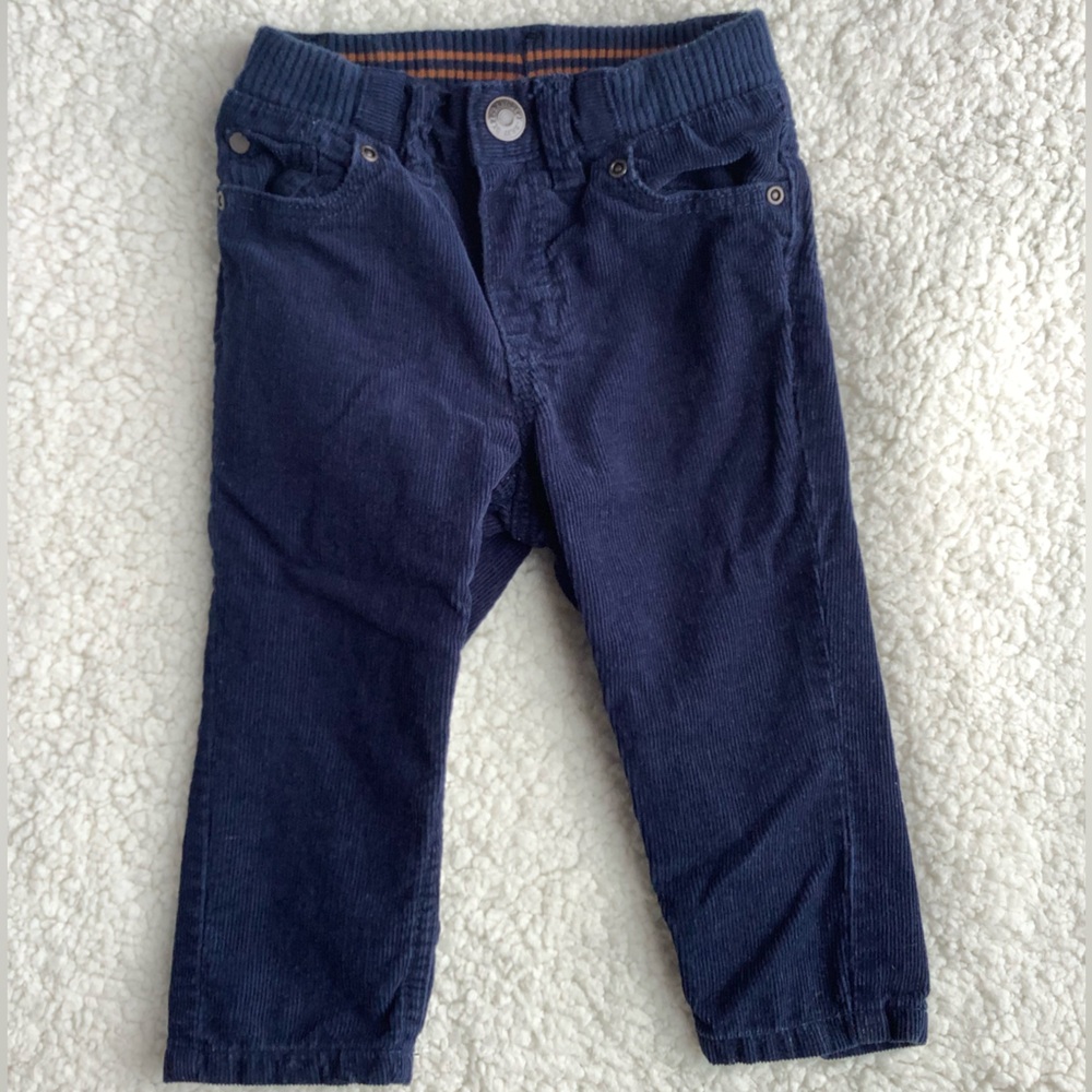 H&M Blue Cordury Pants 6-9M 6M to 9M